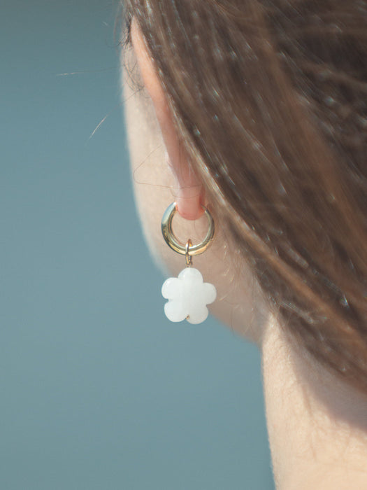 Jade Flower Earrings