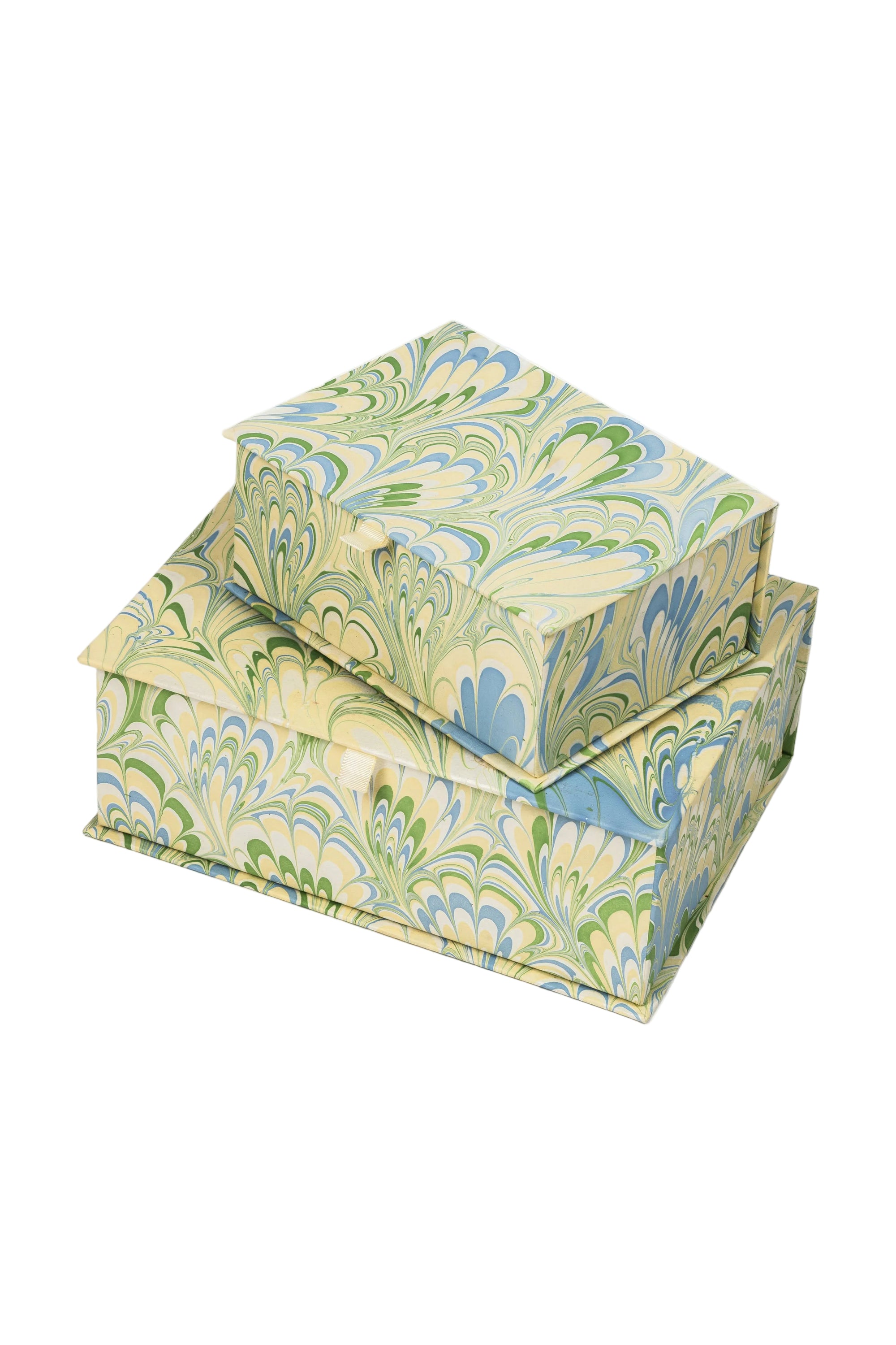 Hand-Marbled Keepsake Box - Set of 2
