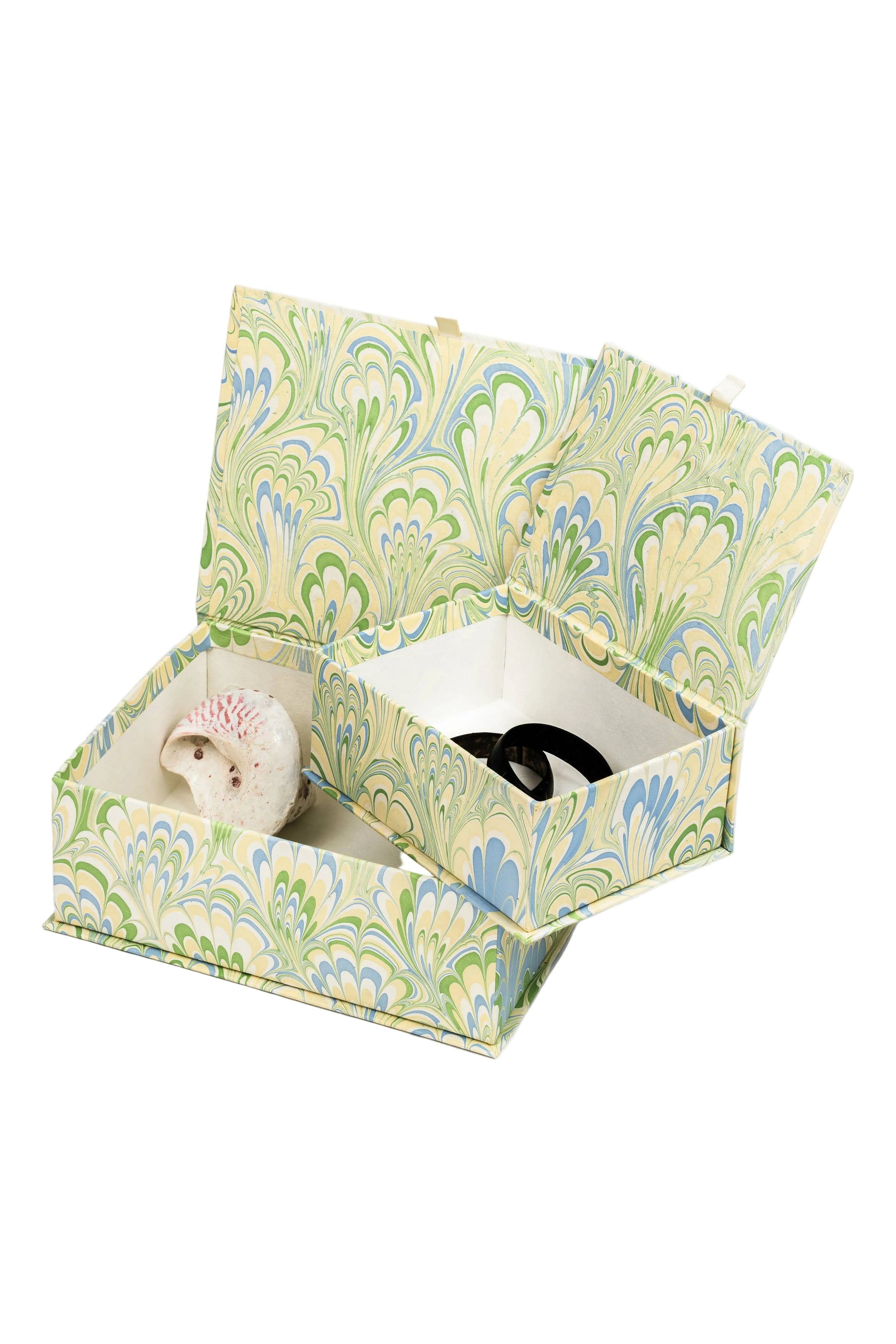 Hand-Marbled Keepsake Box - Set of 2