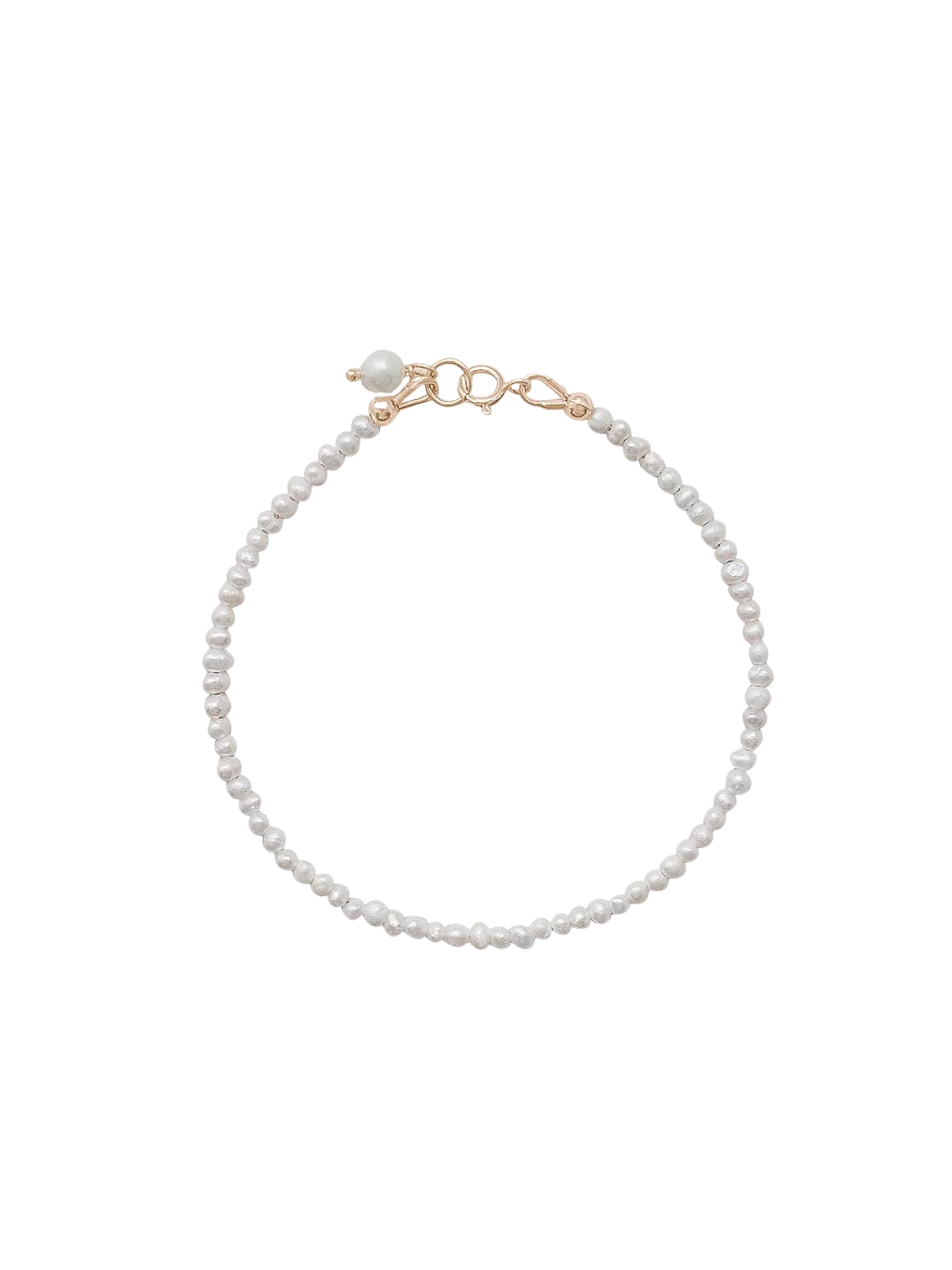 Freshwater pearls bracelet with gold clasp