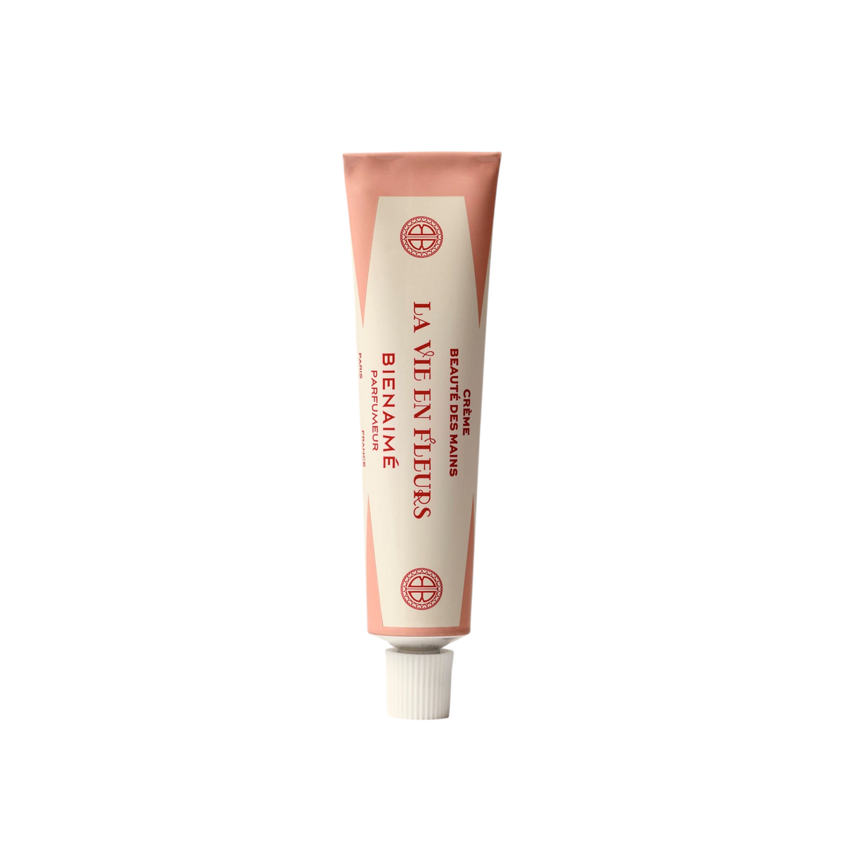 Tube of 'La Vie en Rose' cream on a light gray background