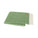Green blanket with white fringe on a white background