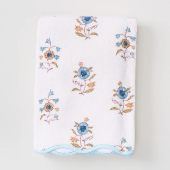 Leah O'Connell x Weezie Floral Scallop Bath Towel