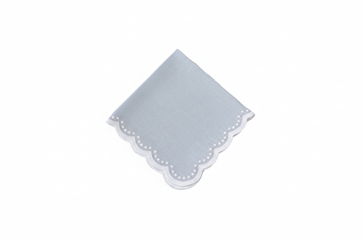 decorative light napkin on a white background