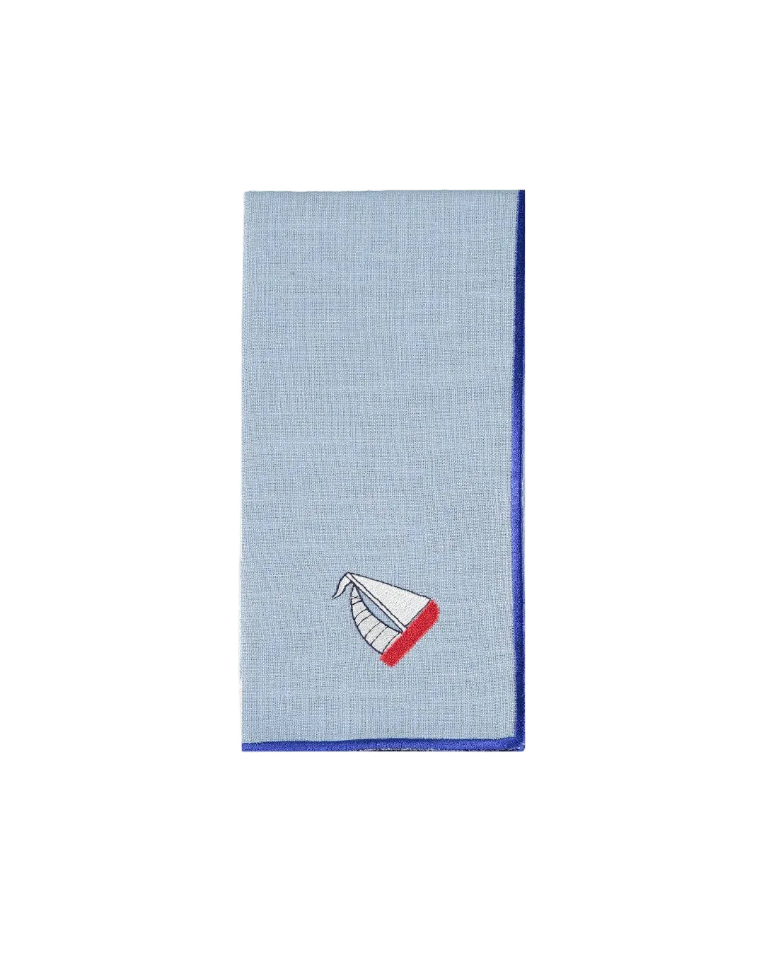 Blue Napkin Roll with Boat