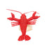 Lobster napkin ring made of natural fibers on white background