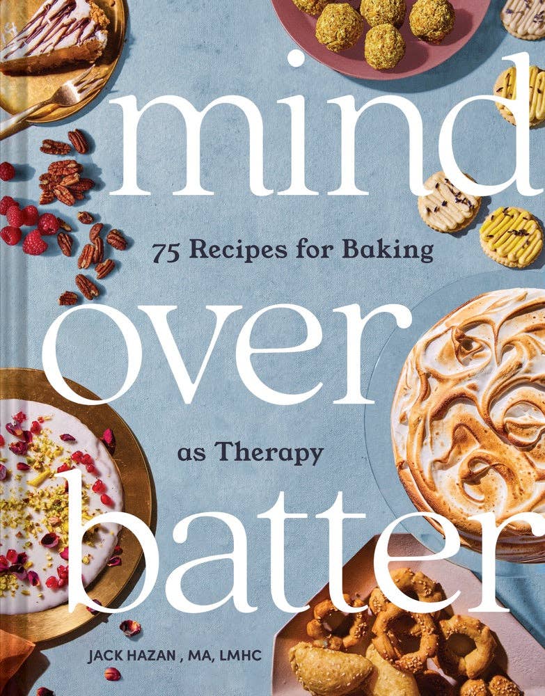 Cover of Mind of Batter recipes for baking with desserts on the cover 