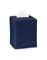 Tissue box cover in blue linen