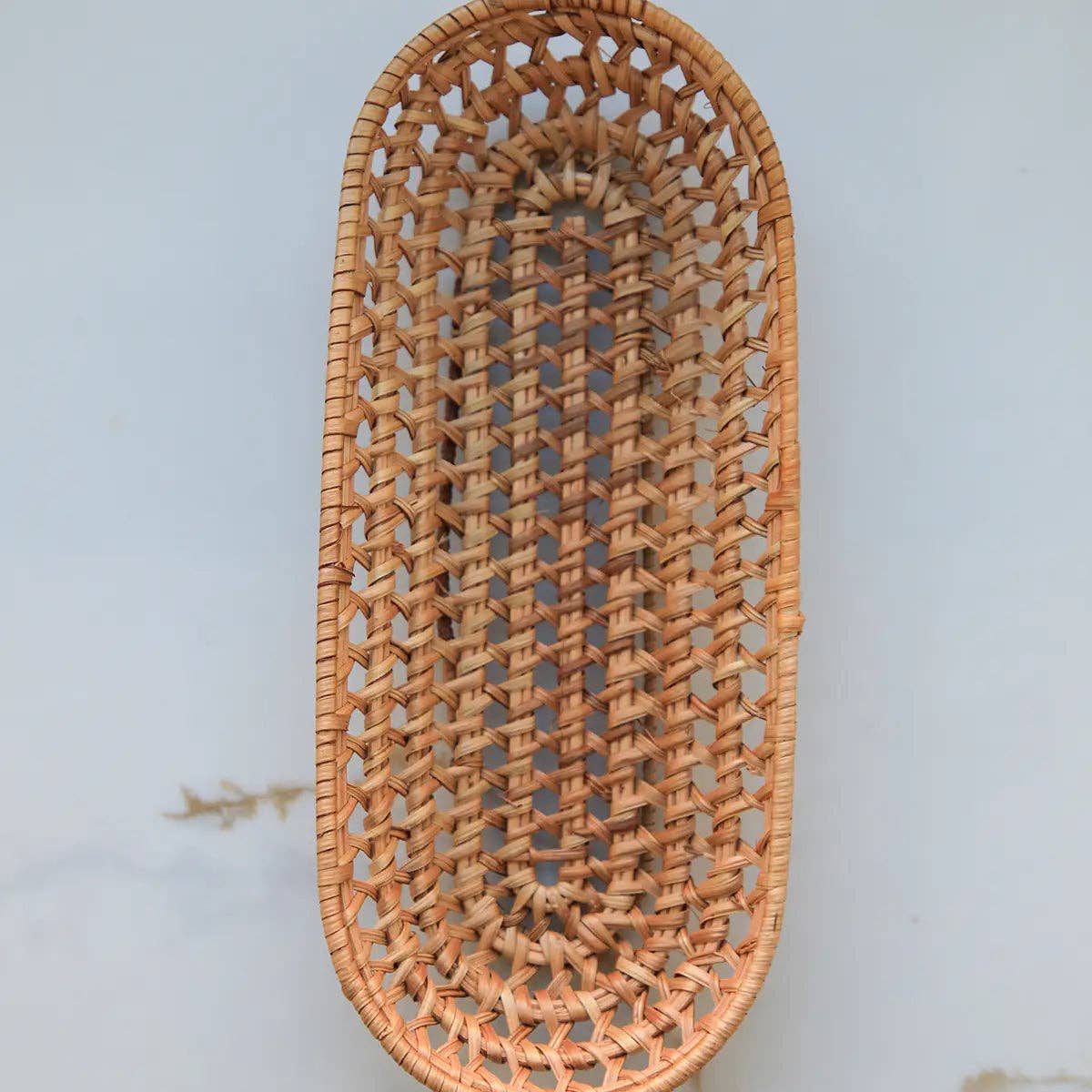 Rattan basket in oval shape 
