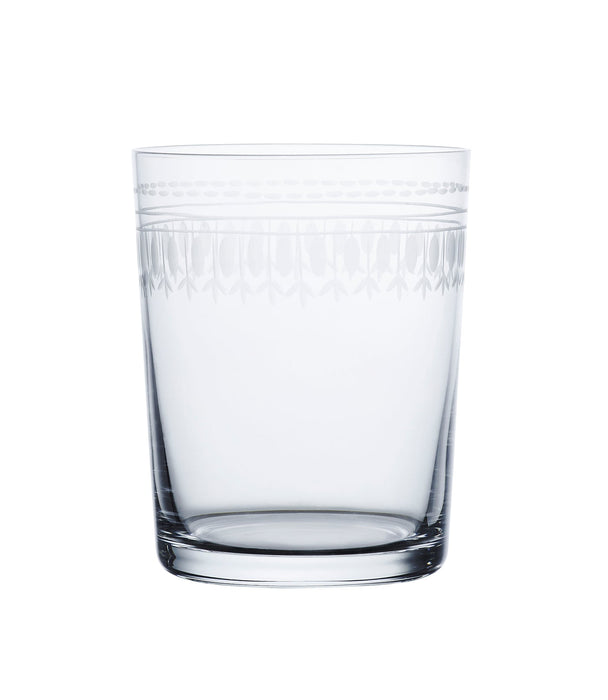 Crystal Large Tumblers with Ovals Design - Set of Four