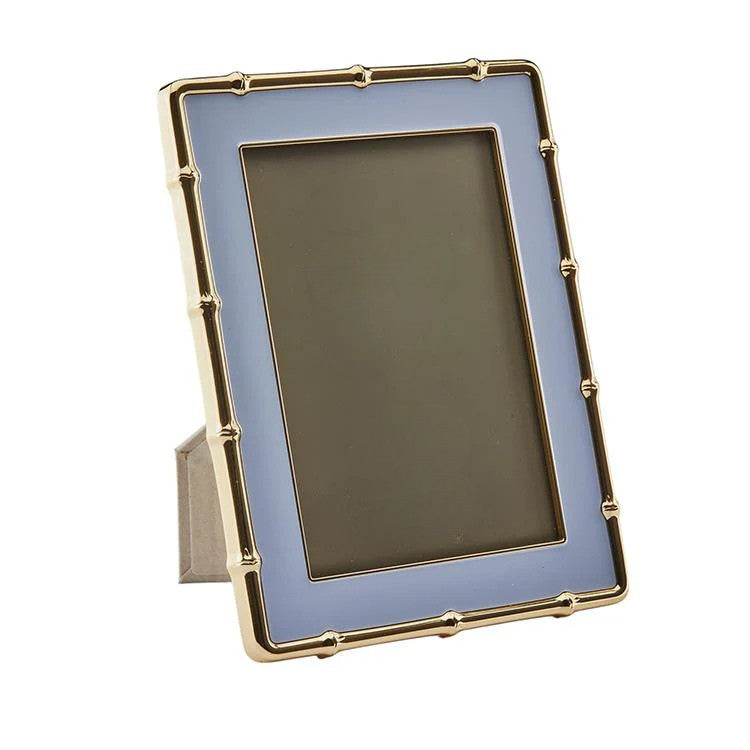 Gold and blue picture frame with Addison Ross branding on a white background