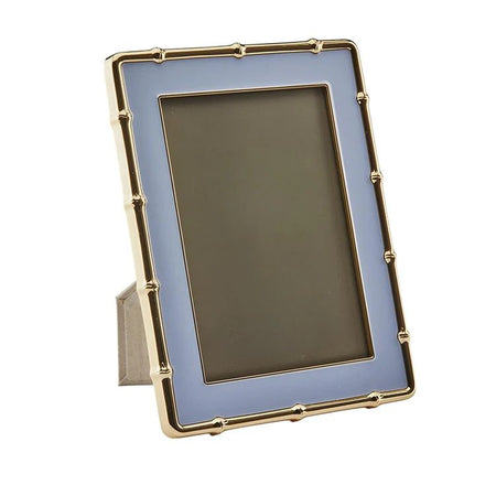 Gold and blue picture frame with Addison Ross branding on a white background