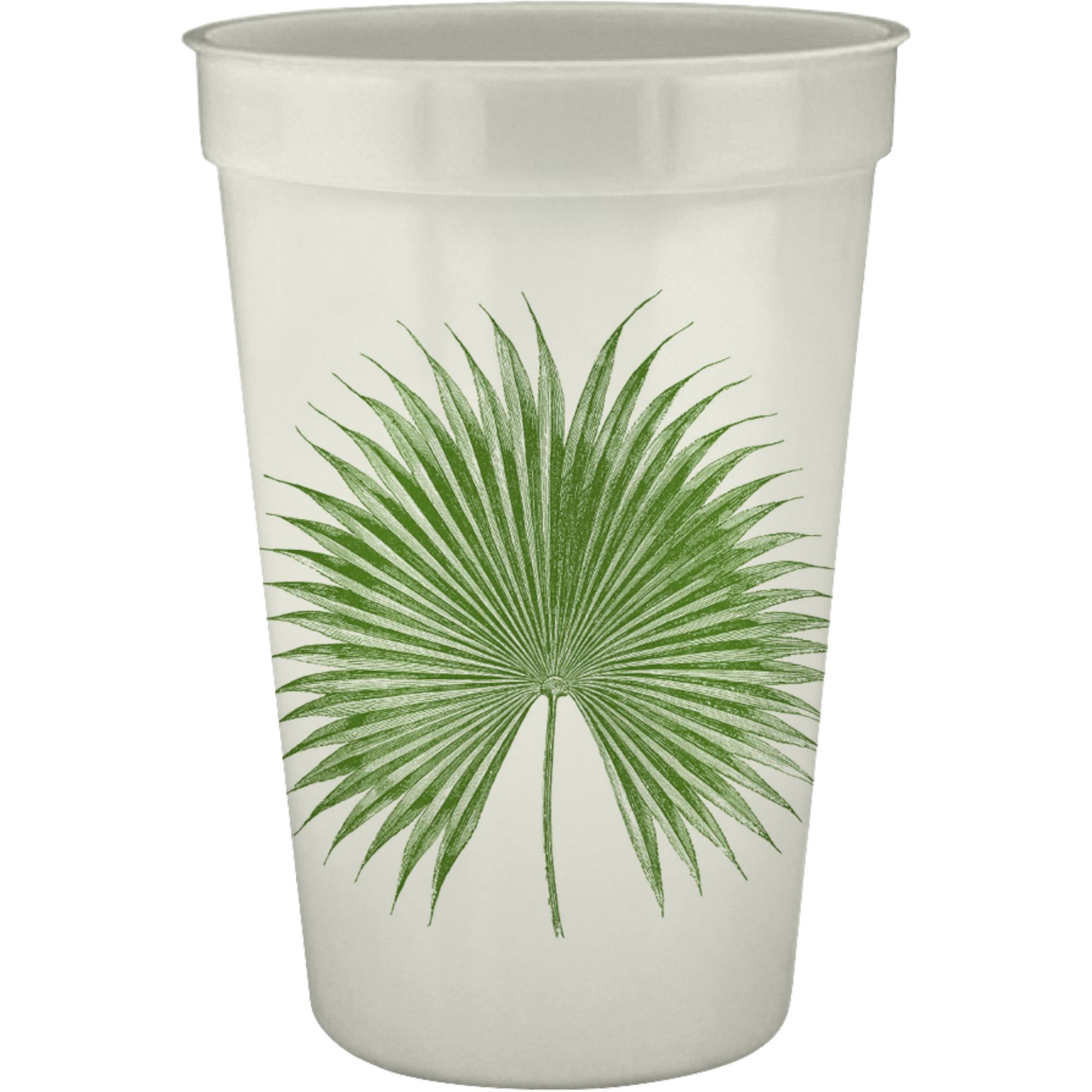 Disposable Tumbler with green palm design
