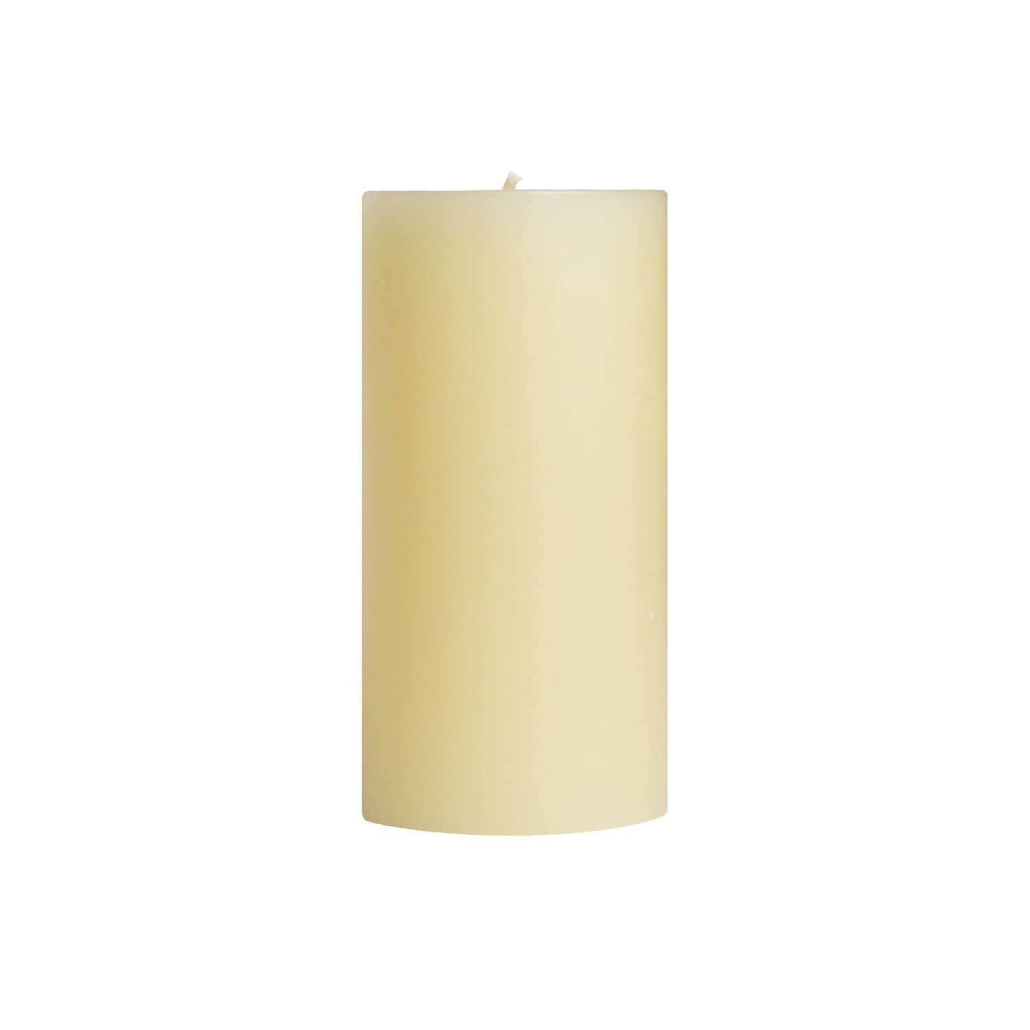 3x6  Off white Pillar candle on white background 