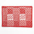 Red bandana with white patterns on a white background