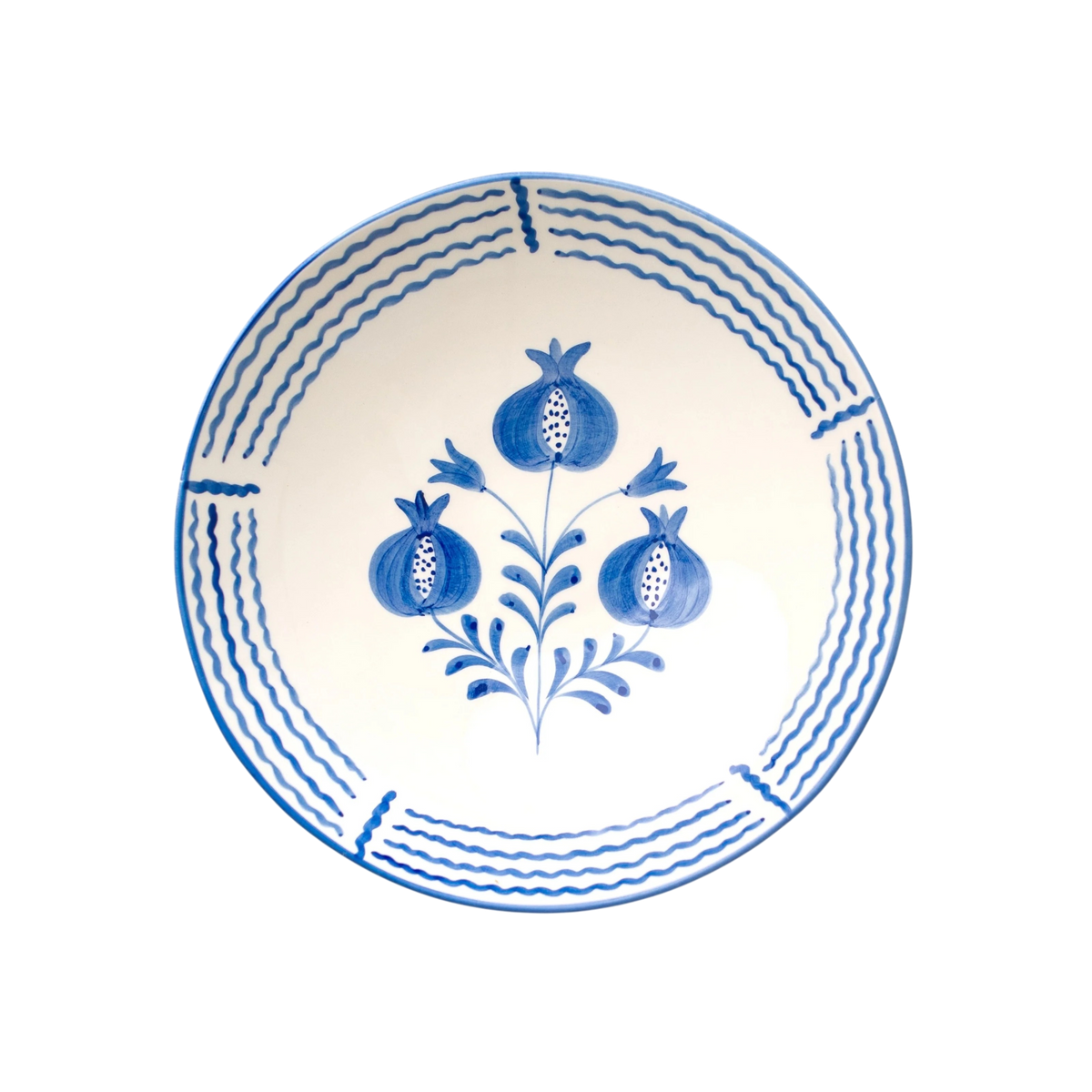 Trio Sketch Cobalt Blue Salad Serving Bowl