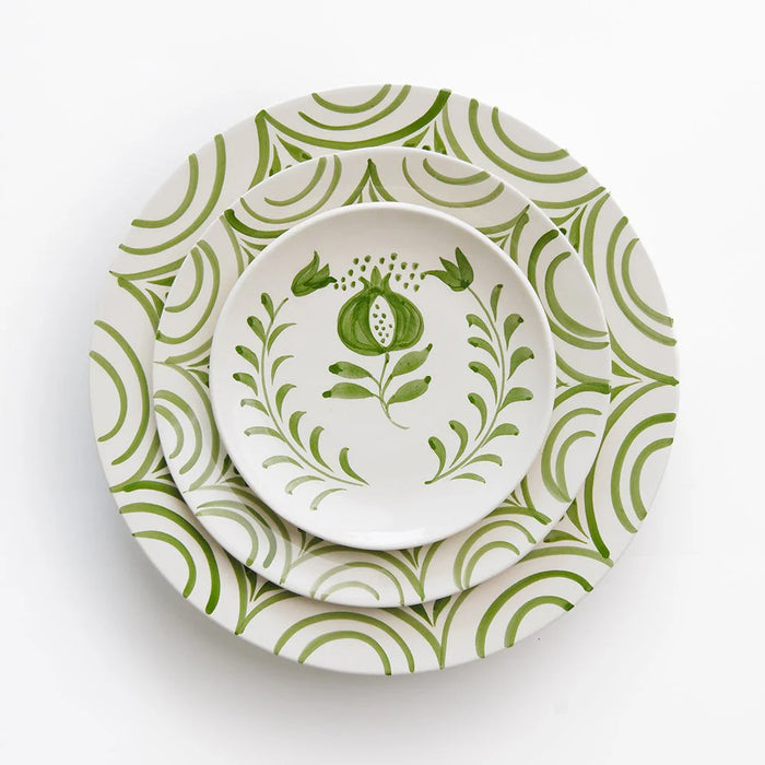 Crest Green Appetizer Plate - Set of 4