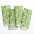 green and white pomegranate motif napkins 