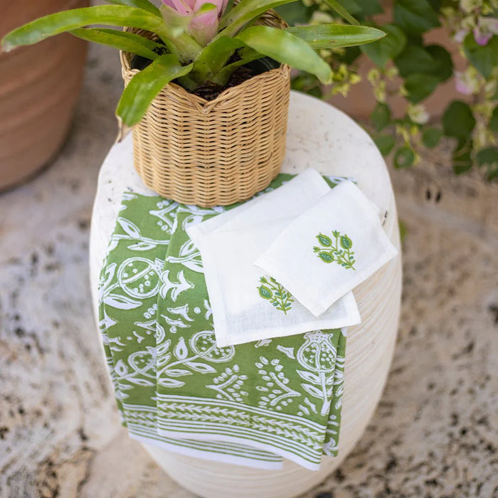Pomegranate Green Tea Towels
