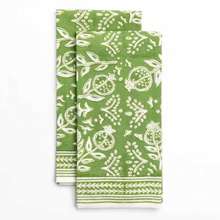 Pomegranate Green Tea Towels