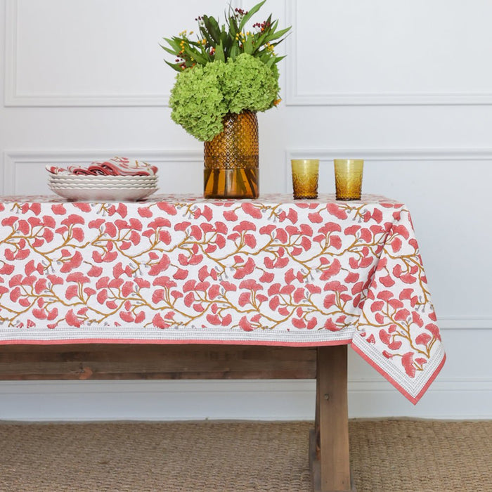 Ginkgo Coral Tablecloth