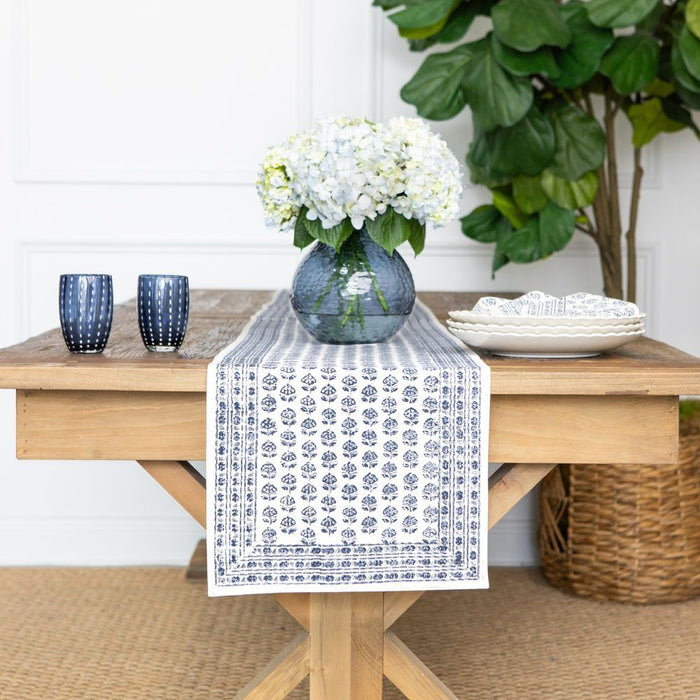 Elise Blue Table Runner