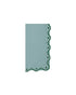 Decorative green scalloped card on a white background