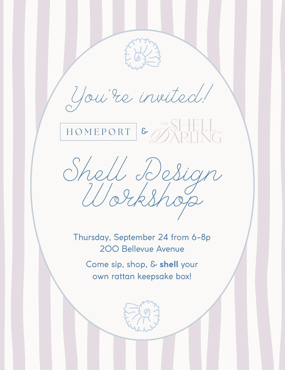 Shell Design Workshop with Homeport &amp; The Shell Darling