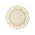 Natural fiber placemat with ring design on white background 