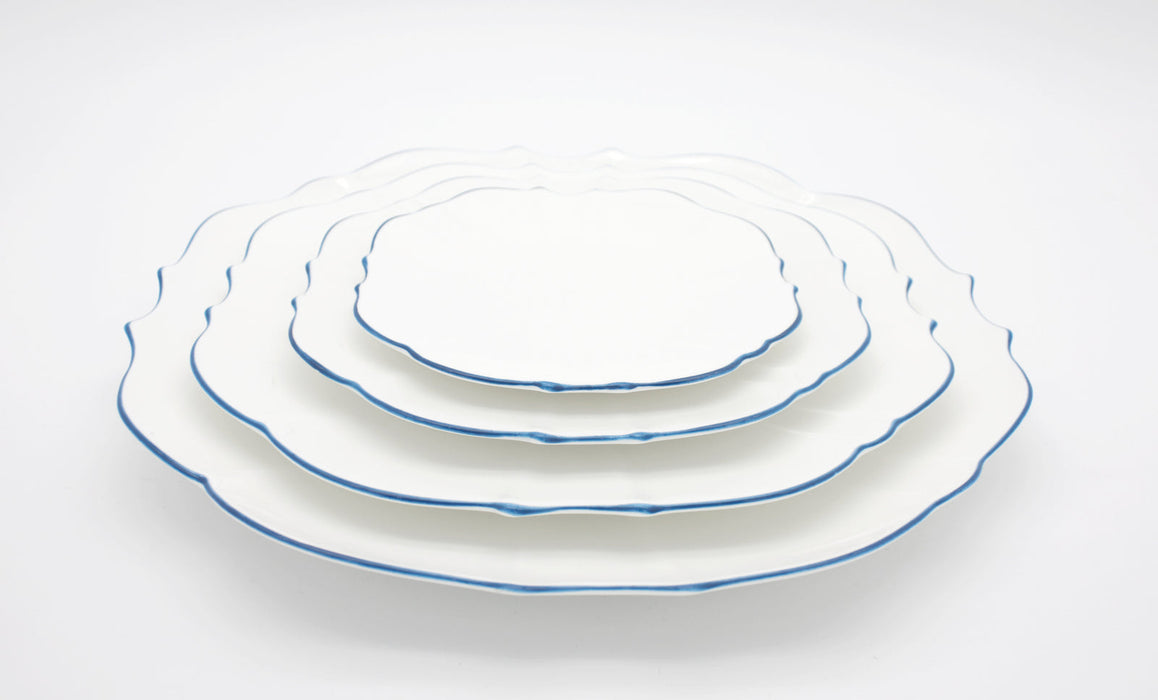 Royal Blue Rim - 13" Platter