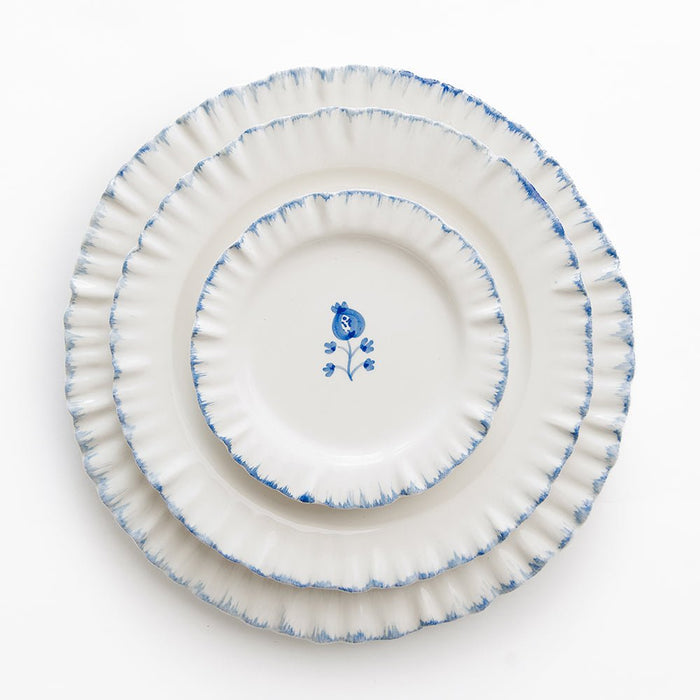 Ruffled Cobalt Blue Salad Plate - Set of 2