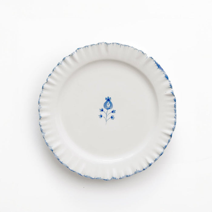 Ruffled Cobalt Blue Salad Plate - Set of 2