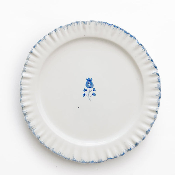 Ruffled Cobalt Blue Dinner Plates - Set of 2