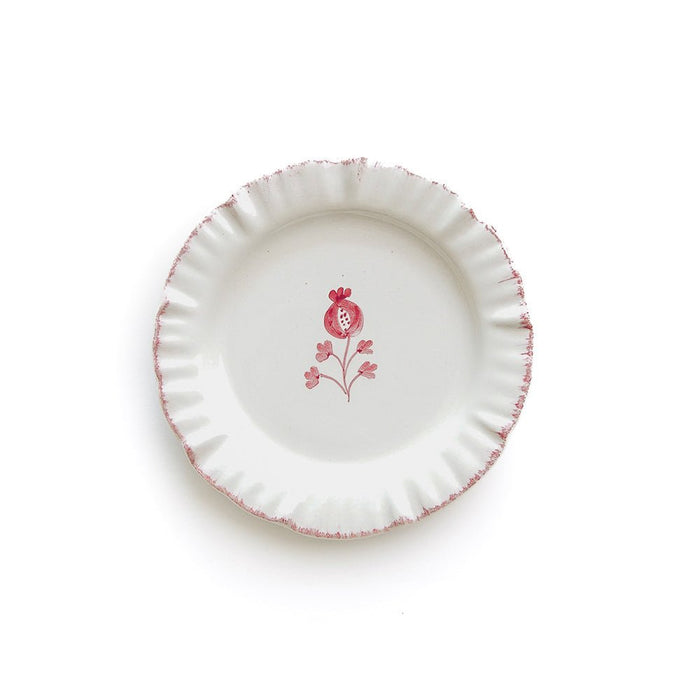 Ruffled Rose Appetizer Plate - Set of 4