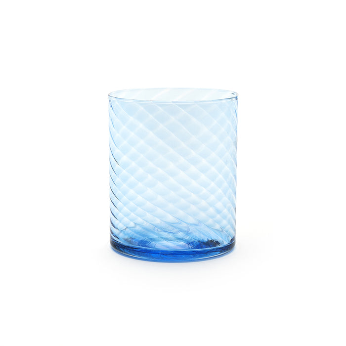 TWISTY DRINKING GLASS - AQUAMARINE BLUE