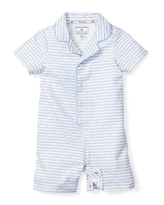 Baby's Twill Summer Romper in La Mer