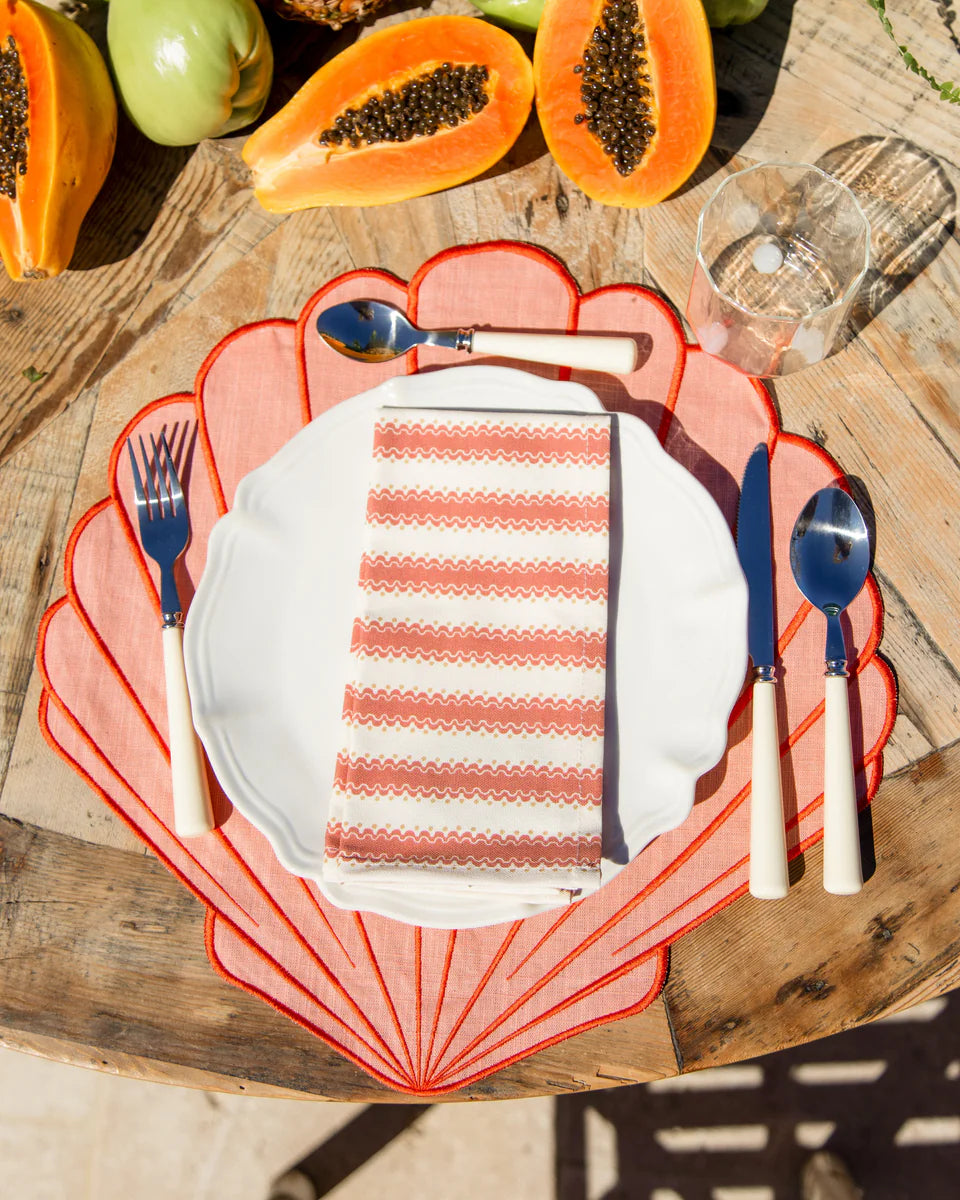 Salmon Shell Placemat - Set of 4