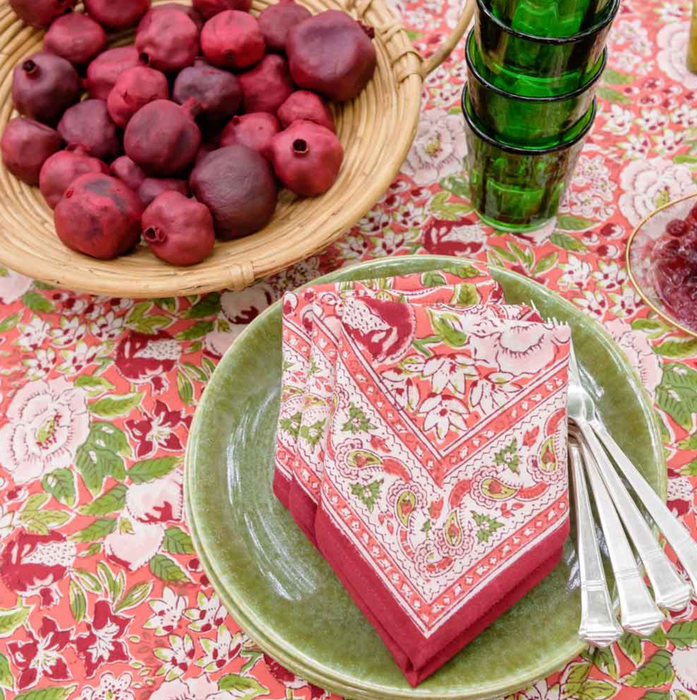Spice Route Garnet Red Napkin - Set of 4