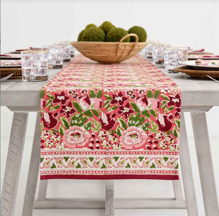 Spice Route Garnet Red Table Runner