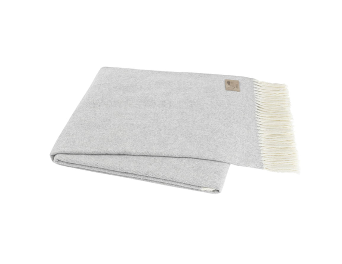 Light Gray Italian Herringbone Throw