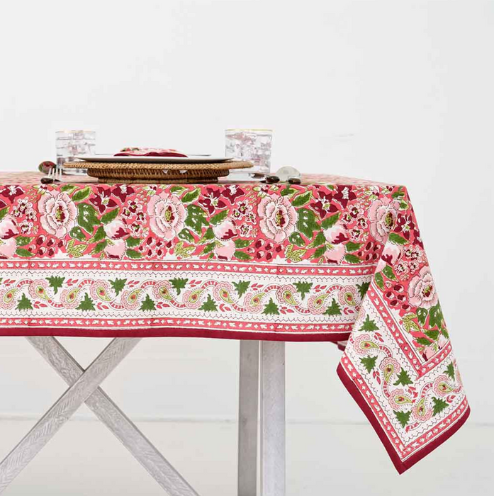 Spice Route Garnet Tablecloth