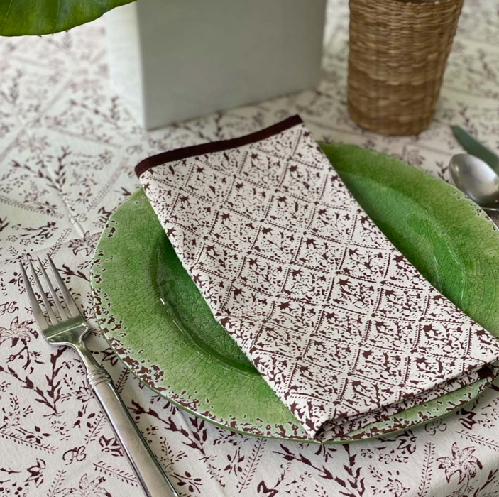 Sea Ferns & Domino Napkins - Set of 4