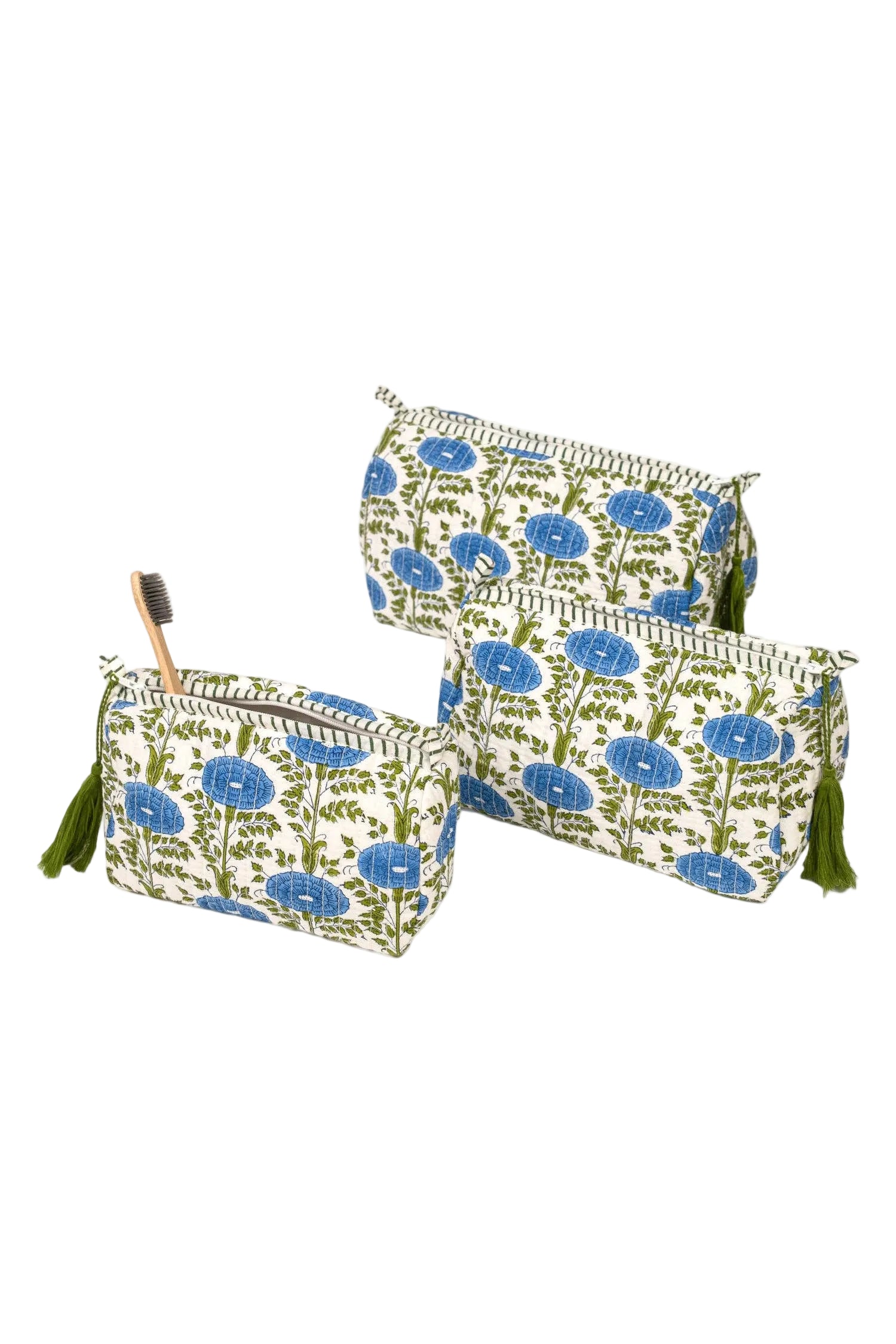 Araminta Toiletry Bag - Blue- Set of 3