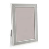Silver photo frame on a white background