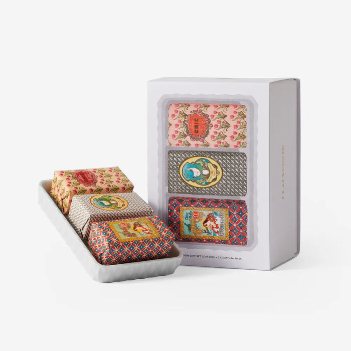 Soap Dish & Classico Mini Soap Gift Set