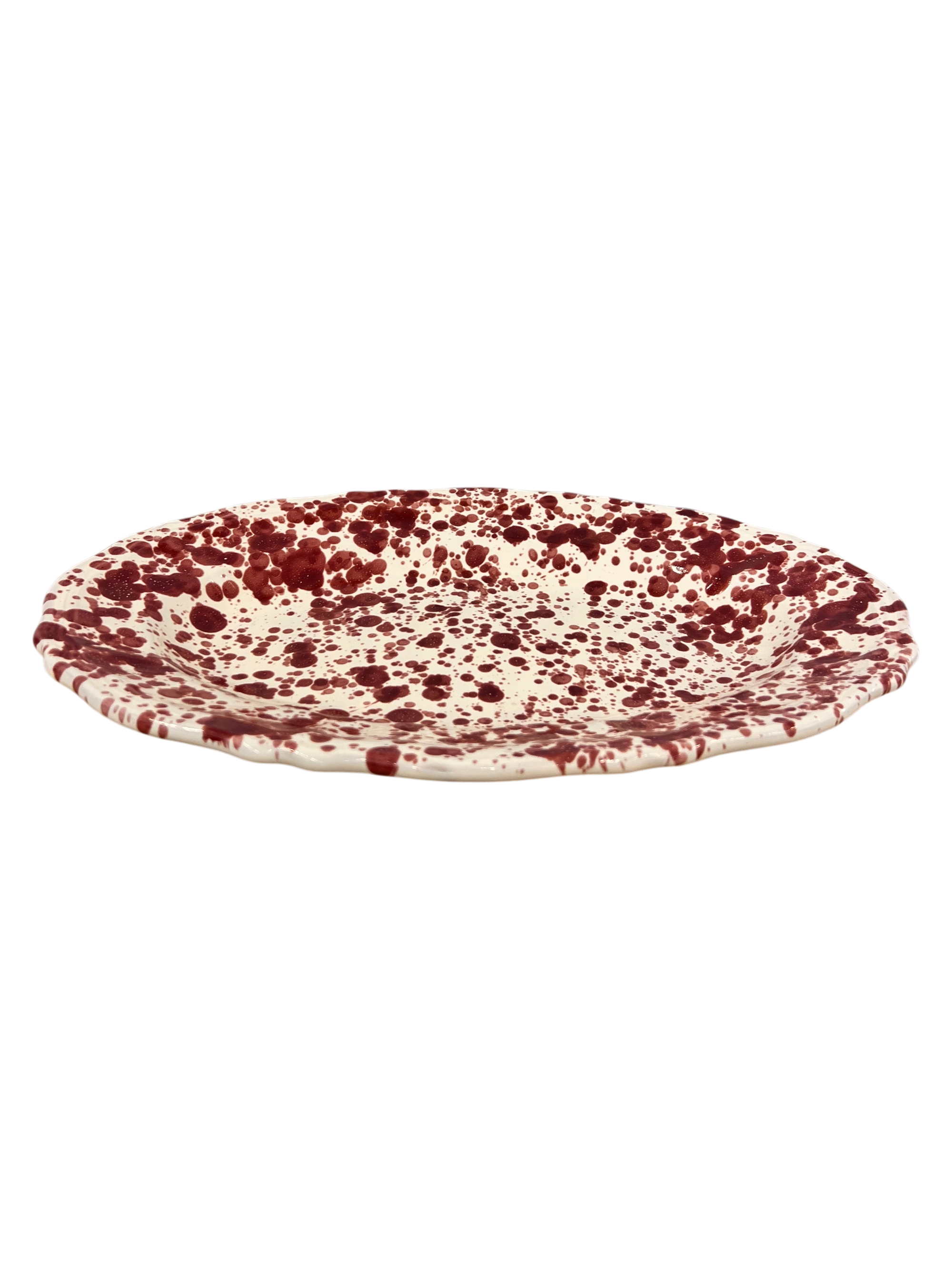 Splatter Bordeaux Scallop Platter