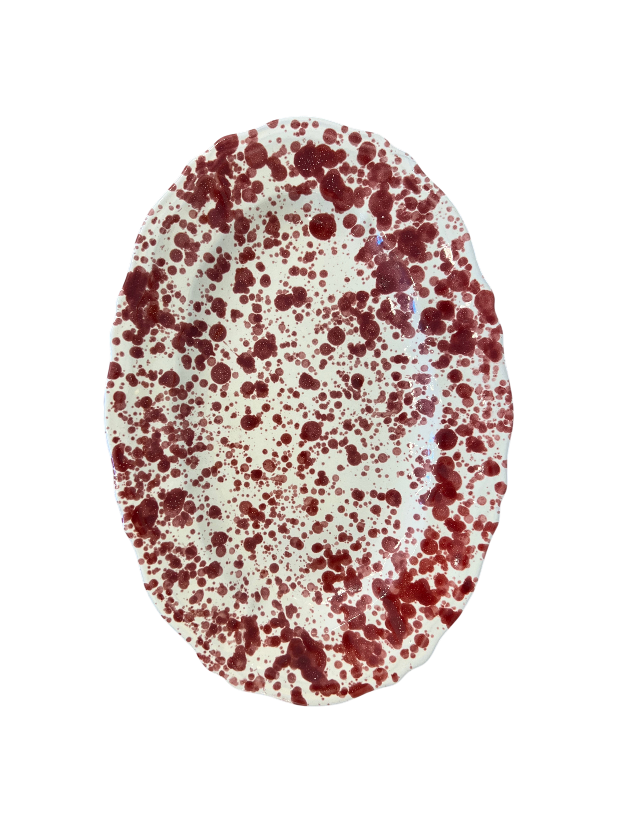 Splatter Bordeaux Scallop Platter
