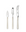 Stainless steel cheese knife set in Turtle Dove 3 pieces on white background 