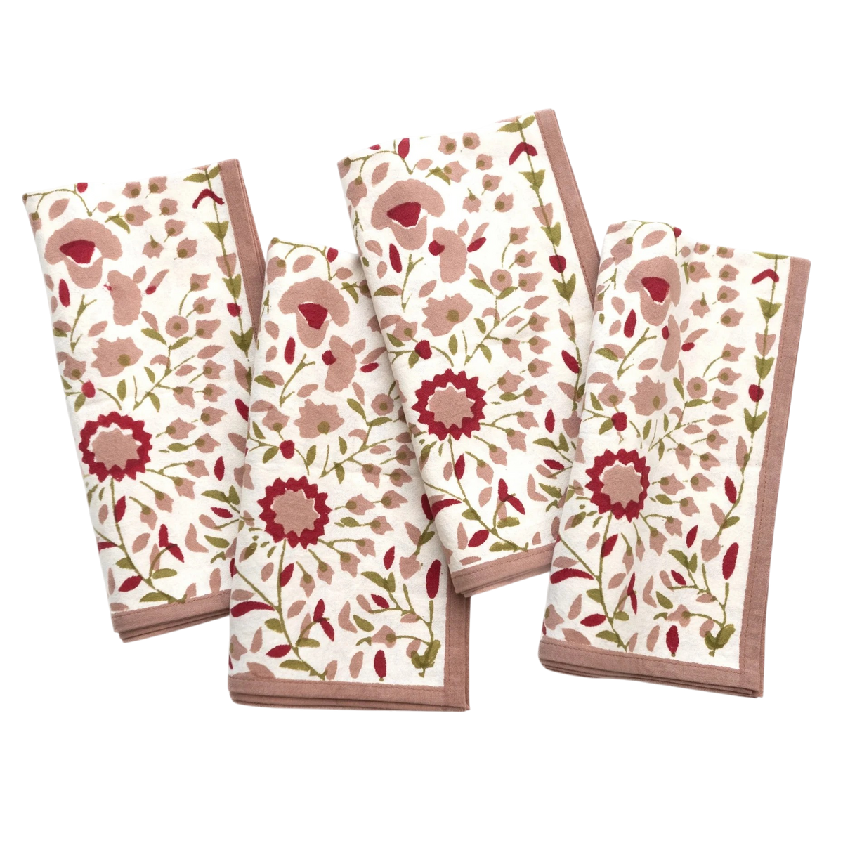 Starflower Fern &amp; Blush Napkin - Set of 4