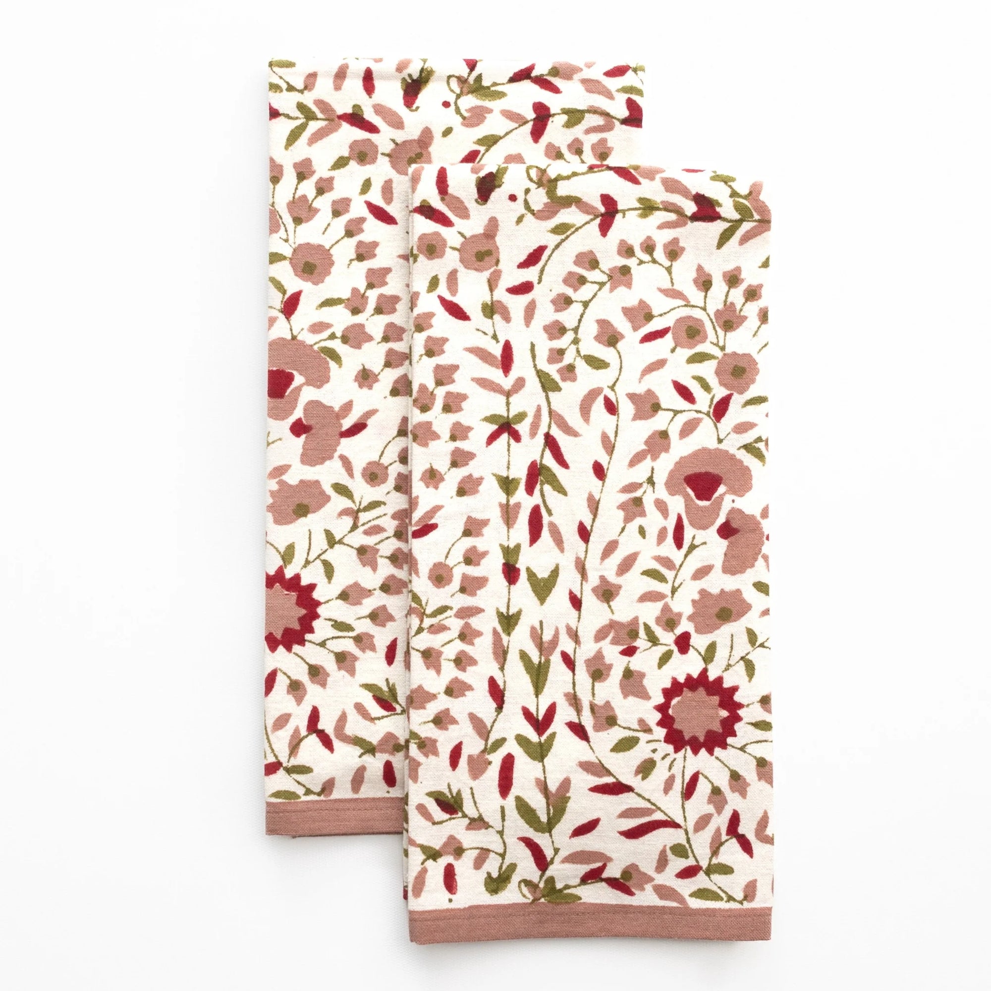 Starflower Fern &amp; Blush Tea Towels